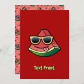 Invitation de dessin de pastèque (Devant / Derrière)