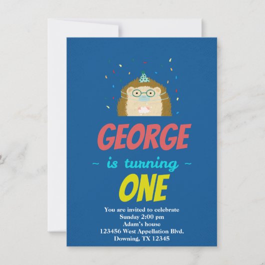 Invitation de dessin sur mesure de Porcupine Confe (Devant)