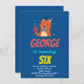 Invitation de dessin sur mesure pour bébé Tiger Cu (Devant / Derrière)