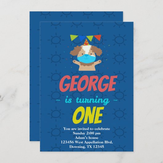 Invitation de dessin sur mesure pour chien chien c (Devant / Derrière)