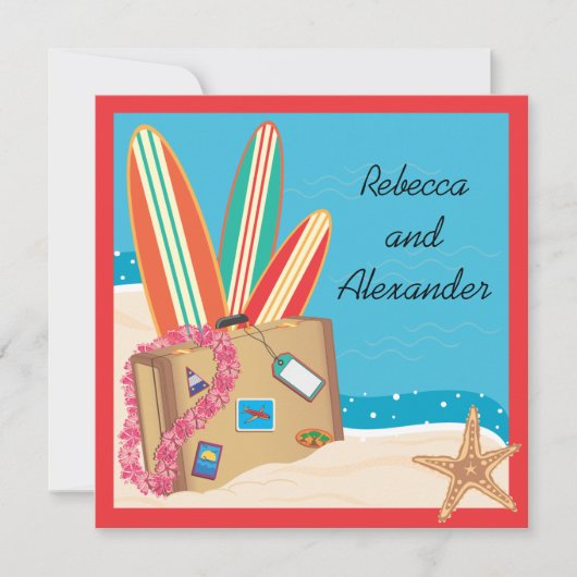 Invitation de destination après mariage (Devant)