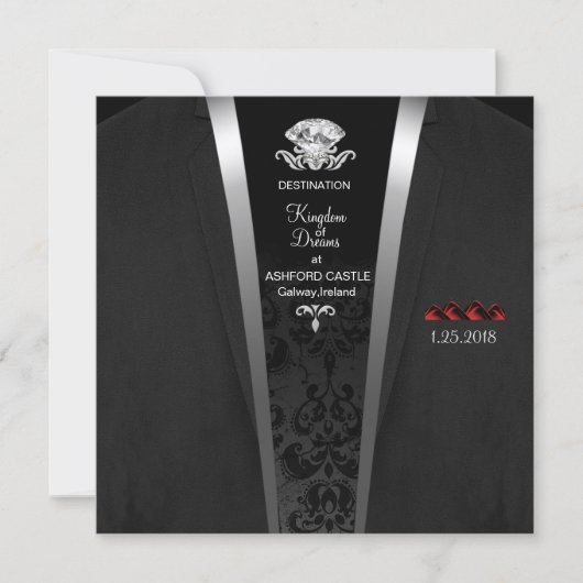 Invitation de destination Cravate noire (Devant)