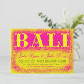 Invitation de destination de BALI (Debout devant)