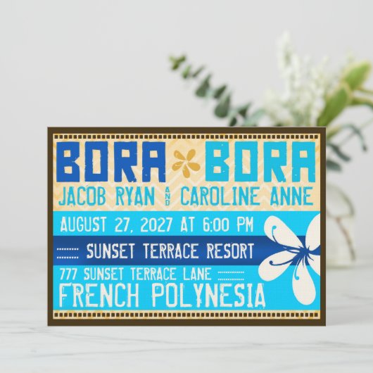 Invitation de destination de BORA BORA (Debout devant)