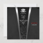 Invitation de destination de cravate noire (Devant)