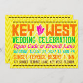 Invitation de destination de KEY WEST (Devant / Derrière)