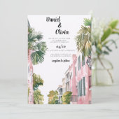 Invitation de destination de mariage à Charleston (Debout devant)
