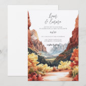 Invitation de destination de mariage à Zion (Devant / Derrière)