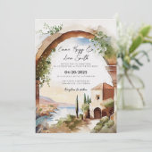 Invitation de destination de mariage grec de Rhode (Debout devant)