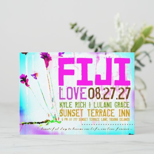 Invitation de destination FIJI ONE (Debout devant)