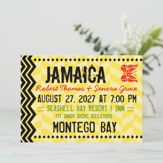 Invitation de destination JAMAICA (Debout devant)