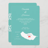 Invitation de destination Mariage Madeira (Devant / Derrière)