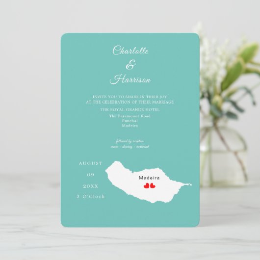 Invitation de destination Mariage Madeira (Debout devant)