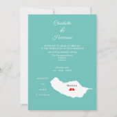 Invitation de destination Mariage Madeira (Devant)