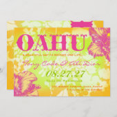 Invitation de destination OAHU HAWAII (Devant / Derrière)