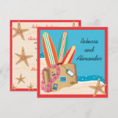 Invitation de destination pour la réception de mar (Devant / Derrière)