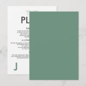 Invitation de détails de mariage minimal de couleu (Devant / Derrière)