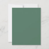Invitation de détails de mariage minimal sarcelle (Dos)