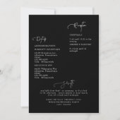 Invitation de détails du Mariage noir (Devant)