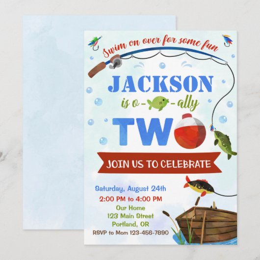 Invitation de deux ans Ofish-al (Devant / Derrière)