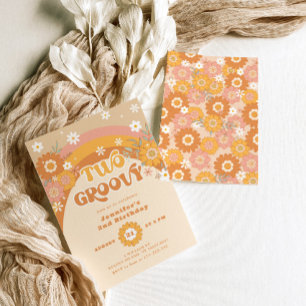 Invitation de deux ans rétro super