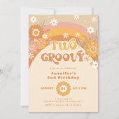 Invitation de deux ans rétro super (Devant)