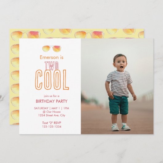 Invitation de deux Cool (Devant / Derrière)