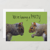 Invitation de deux écureuils (Devant / Derrière)