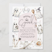 Invitation de deux Éffrayants fête d'anniversaire (Devant)