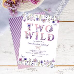 Invitation de deux fleurs sauvages deuxième annive