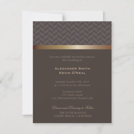 Invitation de deux Mariages gays-gays (Devant)
