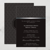 Invitation de deux motifs noirs gays-gays (Devant / Derrière)