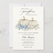 Invitation de deux petits Baby showers Citrouille (Devant)