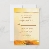 Invitation de deux tournesols RSVP (Dos)