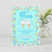 Invitation de deuxième anniversaire Two Cool glace (Debout devant)