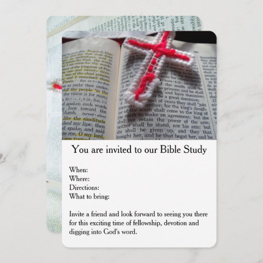 Invitation de dévotion à l'étude de la Bible (Devant / Derrière)