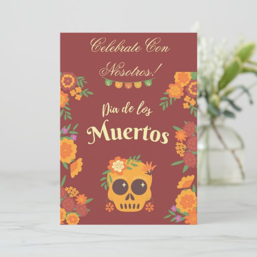 Invitation de DIA DE LOS MUERTOS (Debout devant)