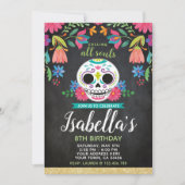 Invitation de Dia de los Muertos Birthday (Devant)