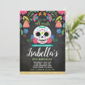 Invitation de Dia de los Muertos Birthday (Debout devant)