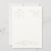 Invitation de diagramme de dinosaures (Dos)