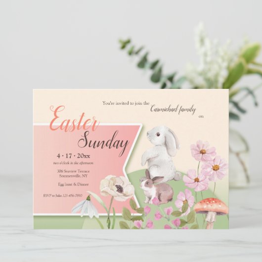 Invitation de dimanche de Pâques (Debout devant)