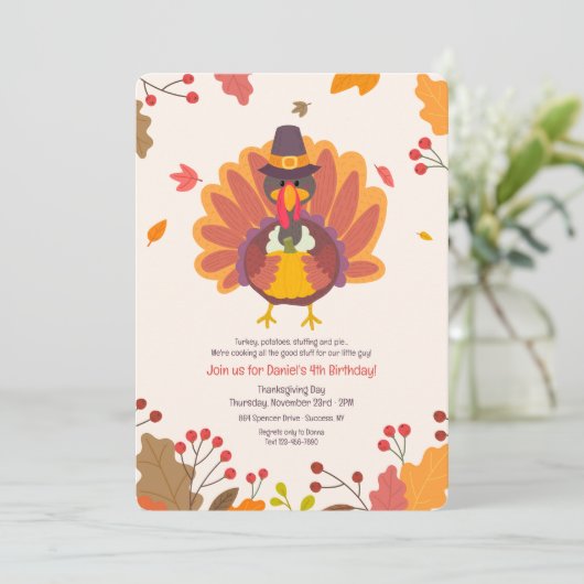 Invitation de dinde (Debout devant)