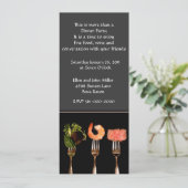 Invitation de dîner argent et noir (Debout devant)
