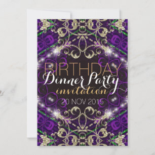 Invitation de dîner d'anniversaire Décor Royale Vi