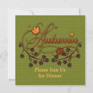 Invitation de dîner d'automne ou de thanksgiving