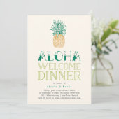 Invitation de dîner de bienvenue Aloha Ananas Vint (Debout devant)