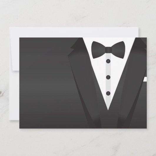 Invitation de dîner de cravate d'arc de smoking de (Dos)