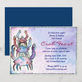 Invitation de dîner de FESTIN de FEST de CRABE (Devant / Derrière)