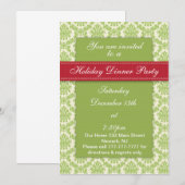 Invitation de dîner de fête élégante avec design d (Devant / Derrière)