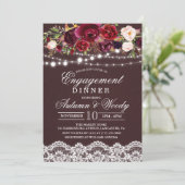 Invitation de dîner de fiançailles florale d'autom (Debout devant)